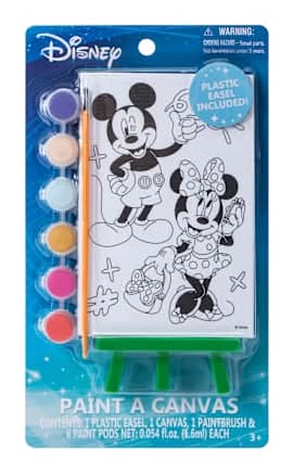 Licensed Christmas Paint  A Canvas Set Mickey & Minnie