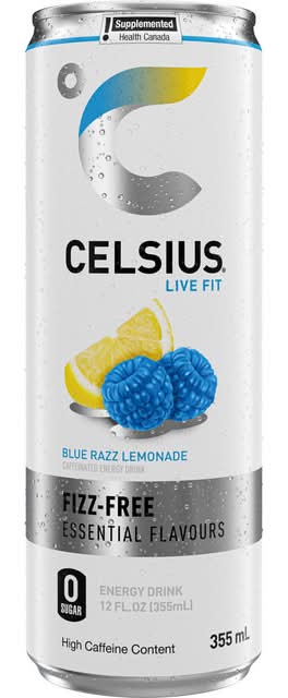 Celsius Fizz Free Blue Raspberry 355mL
