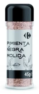 Pimienta negra molida Carrefour 45 g.