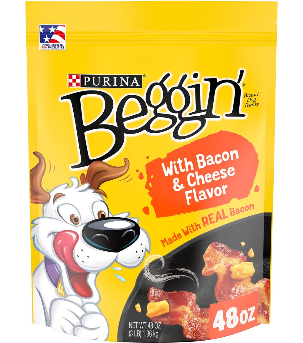 Purina® Beggin'® Strips Adult Dog Dry Food - Bacon, Real Meat, No Artificial Flavors or Colors (Flavor: Bacon & Cheese, Size: 48 Oz)