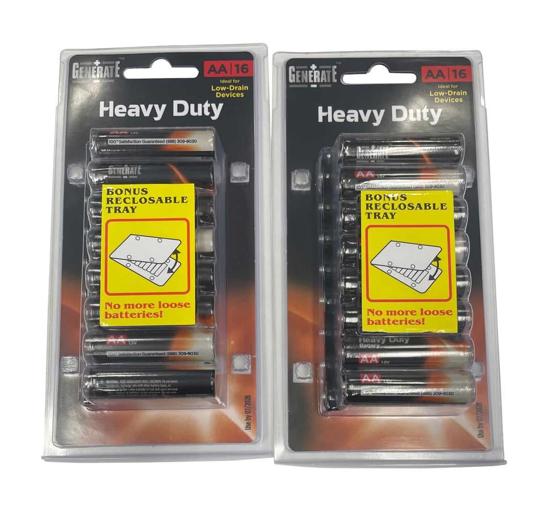 Generate Heavy Duty Aa Batteries (2 x 16 ct)