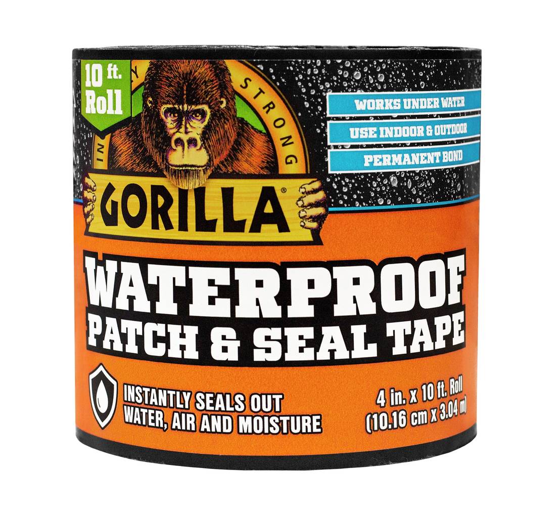 Gorilla Waterproof Patch & Seal Tape. 4 Inch X 10 Feet Roll