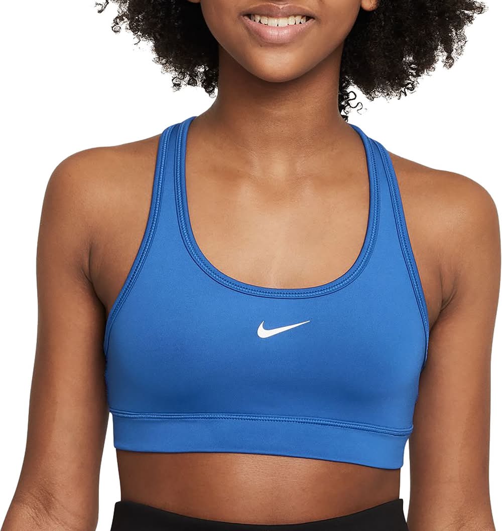 Nike Girls' Pro Dri-FIT Swoosh Sports Bra (Game Royal, M)