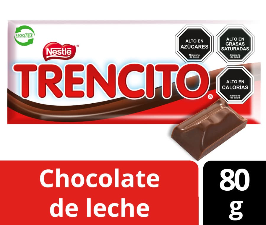 Trencito · Tableta de chocolate con leche (80 g)