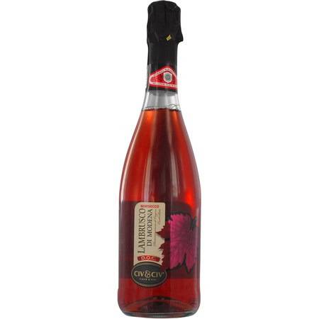 Vin pétillant rosé Lambrusco DOC Italie ROSE SEMI SECCO - La bouteille de 75cL