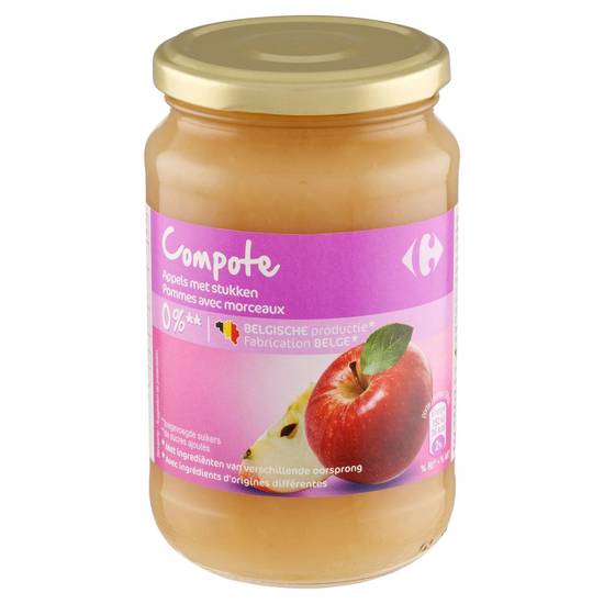 Carrefour Compote Pommes avec Morceaux 350 g