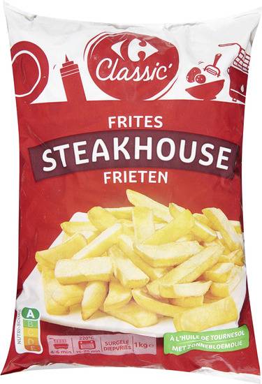 Frites Steakhouse CARREFOUR CLASSIC' - le paquet d'1Kg