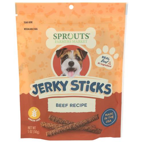 Sprouts Beef Flavor Jerky Sticks Dog Treats