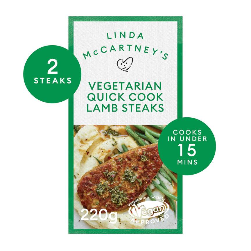 Linda McCartney's 2 Vagetarian Quick Cook Lamb Steaks 220g
