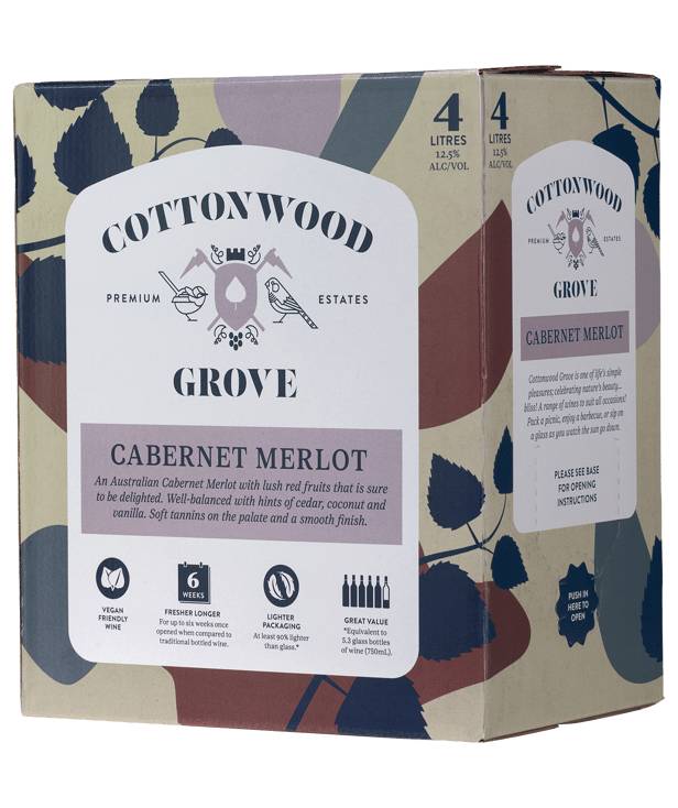 Cottonwood Grove Cab Merlot 4L