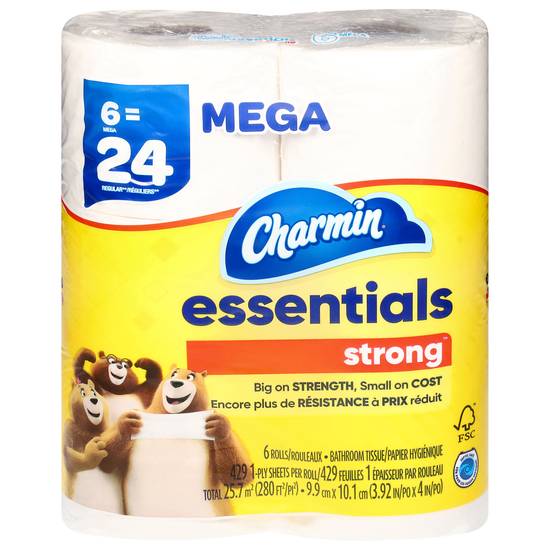 Charmin Essentials Strong 1-ply Mega Strong Bathroom Tissue