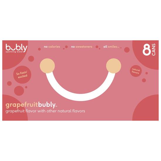 Order Bubly Sparkling Water Cans Grapefruit (12 oz x 8 ct) food online from Rite Aid store, Shawnee on bringmethat.com