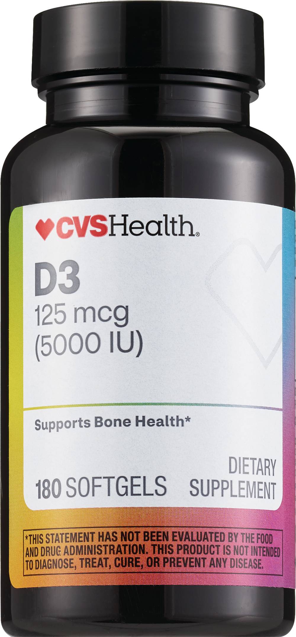 CVS Health D3 Bone Health Dietary Supplement Softgels, 180 CT