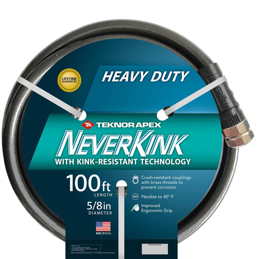 NeverKink Teknor Apex 5/8-in x 100-ft Heavy-Duty Kink Free Vinyl Gray Coiled Hose | 8882-100