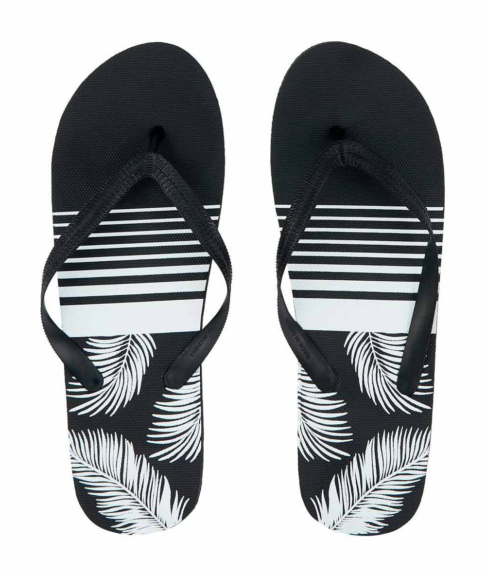 Summer Stripe Printed Flip Flops, Men, L