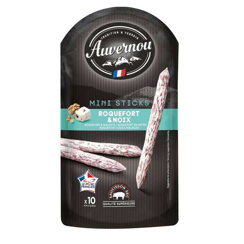 Auvernou - Saucisson roquefort & noix (100g)