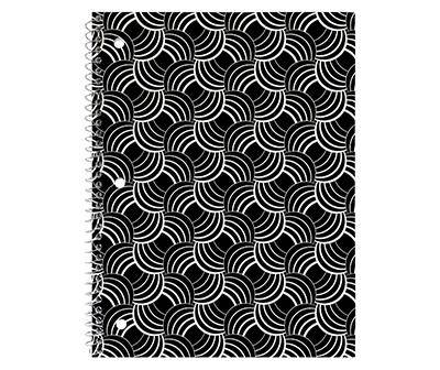 Black & Gray Swirl 60-Page Spiral-Bound Notebook