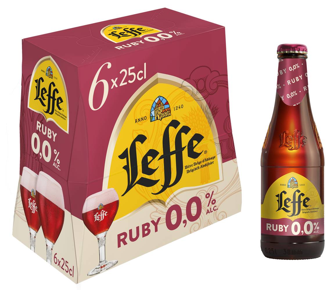 Leffe - Bière ruby sans alcool (6 x 250ml)