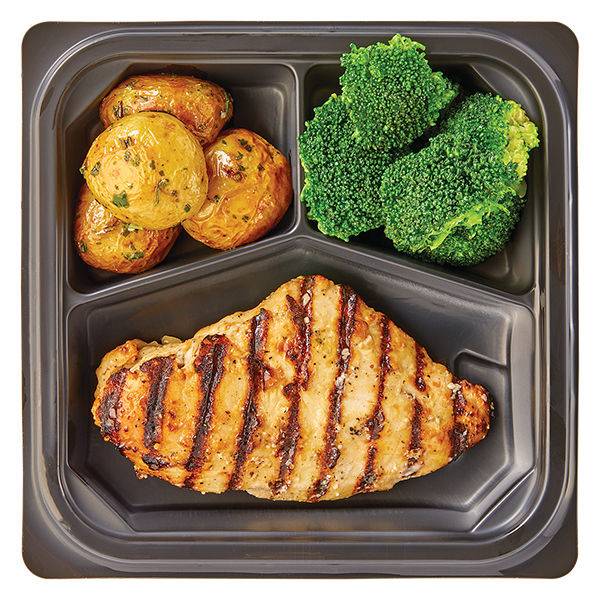 Wegmans Lemon Garlic Chicken with Tuscan Roasted Potatoes & Seasoned Broccoli
