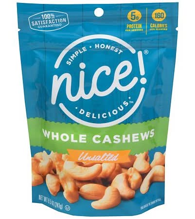 Nice! Halves & Pieces Unsalted Whole Cashews (8.5 oz)