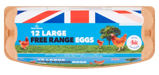 Morrisons Large, Free Range Eggs (12 pack)