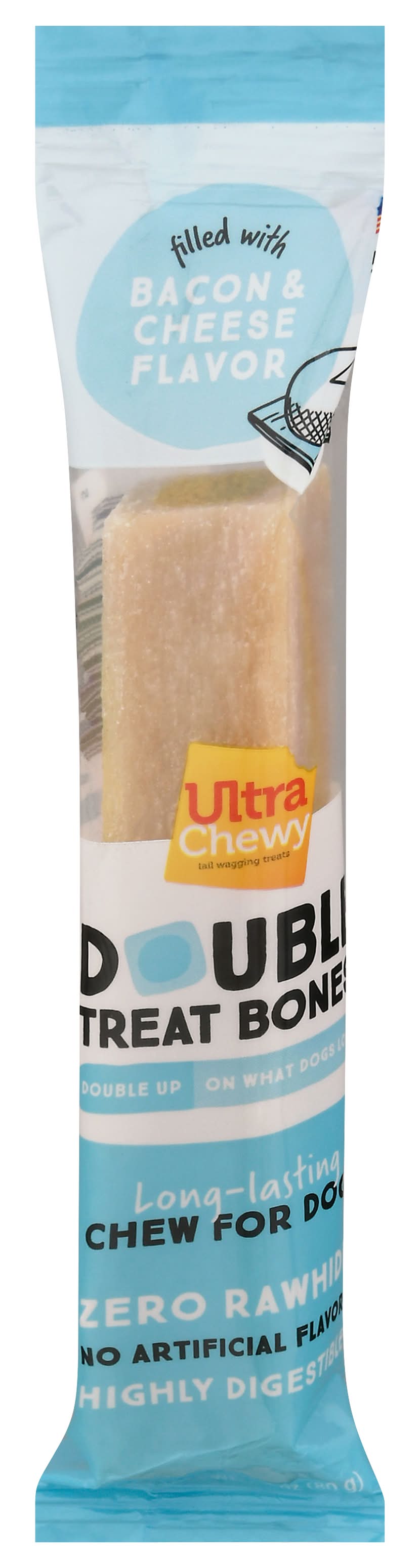 Ultra Chewy Bacon & Cheese Flavor Double Treat Bones (2.8 oz)