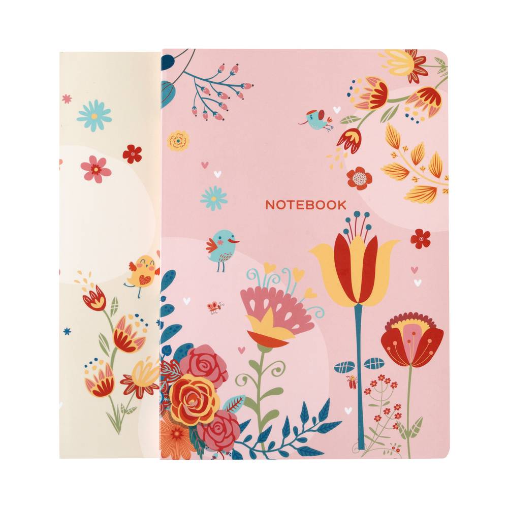 Caderno Gift A5 Capa Dura Pontilhado 88 Folhas Flowers