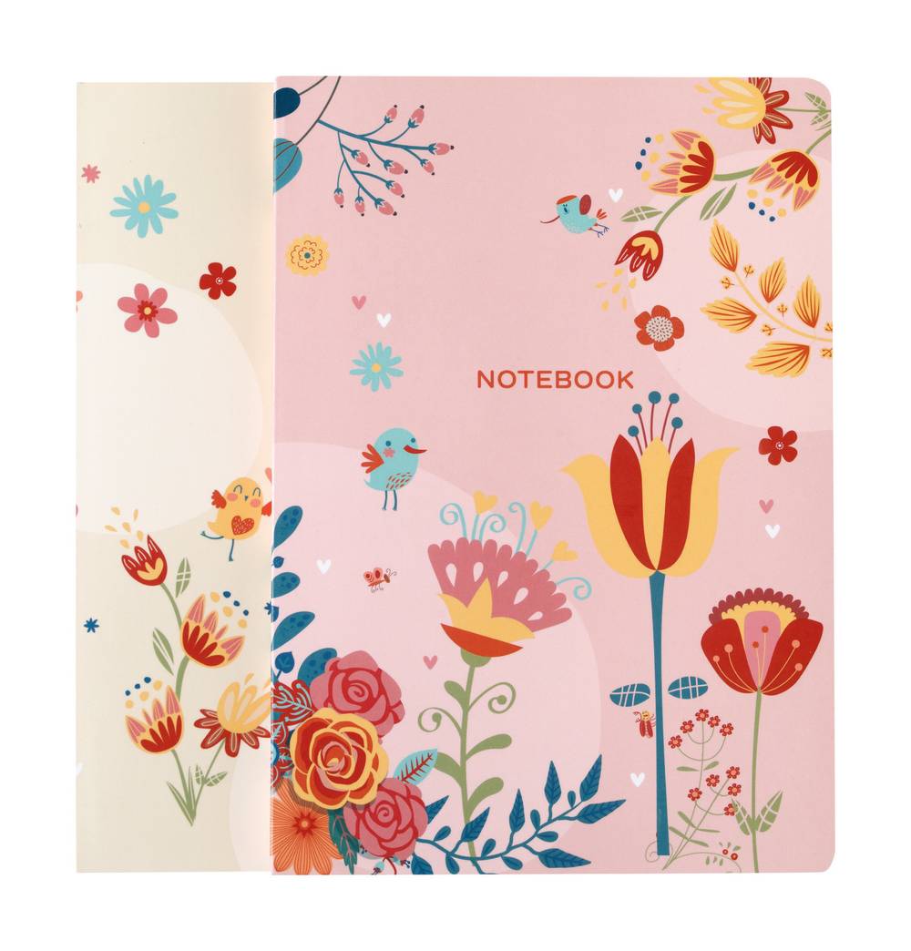 Caderno Gift A5 Capa Dura Pontilhado 88 Folhas Flowers