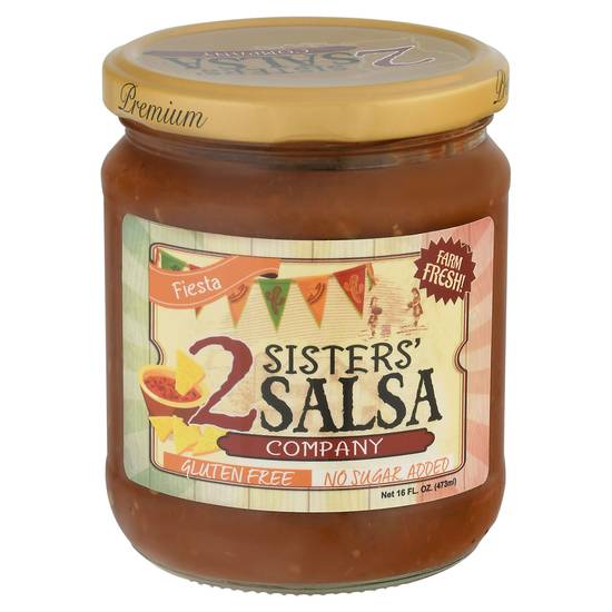 2 Sisters' Salsa Company Gluten Free Premium Fiesta Salsa