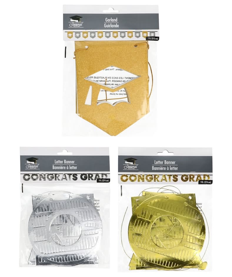 Seasonal Collection Graduation Letter Banner, Assorted Colors, 1-ct.