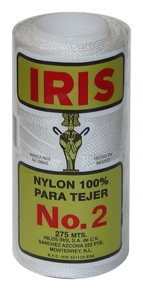 Iris · Hilo de nylon blanco no.2 (70 g)