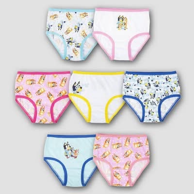BLUEY Toddler Classic Briefs, Women, 4T, Assorted (7 ct)