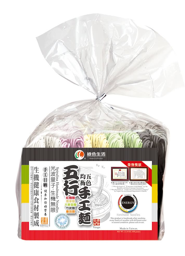 綠色生活-五行手工麵(600g/包)
