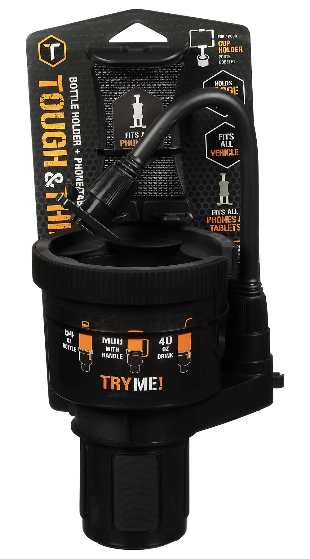 ToughTested Try Me! Bottle Holder + Phone & Tablet Mount