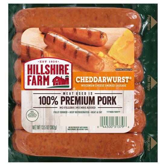 Hillshire Farm Cheddarwurst Wisconsi Cheese Smoked Sausage (6 ct)