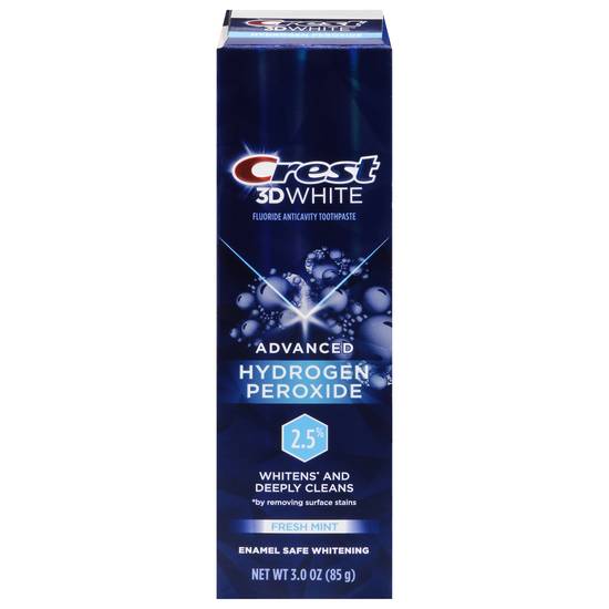 Crest 3d White Advanced Hydrogen Peroxide Teeth Whitening Fresh Mint Toothpaste