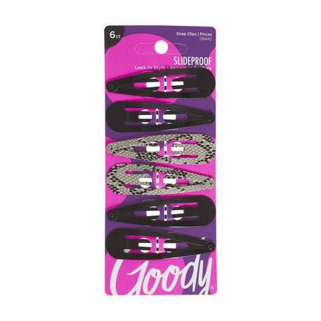 Goody Snap Clips, Assorted (6 ct)