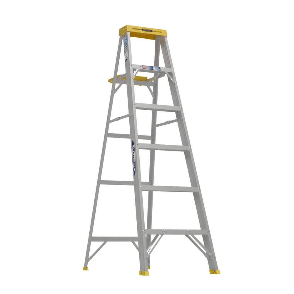 Werner 6 Ft. Aluminum Step Ladder (10 Ft. Reach Height) With 250 Lb. Load Capacity Type I Duty Rating