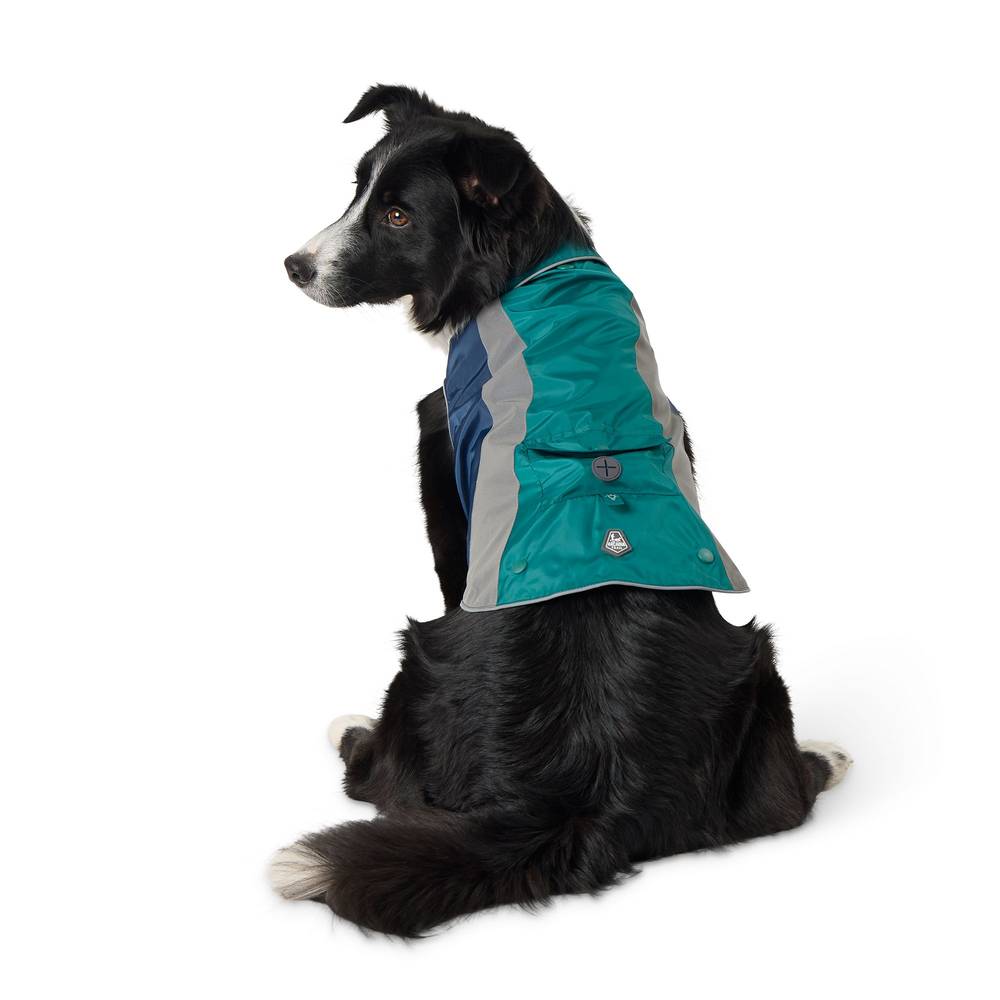 Arcadia Trail 3-in-1 Multiwear Dog Coat (Color: Teal, Size: 2X Large)