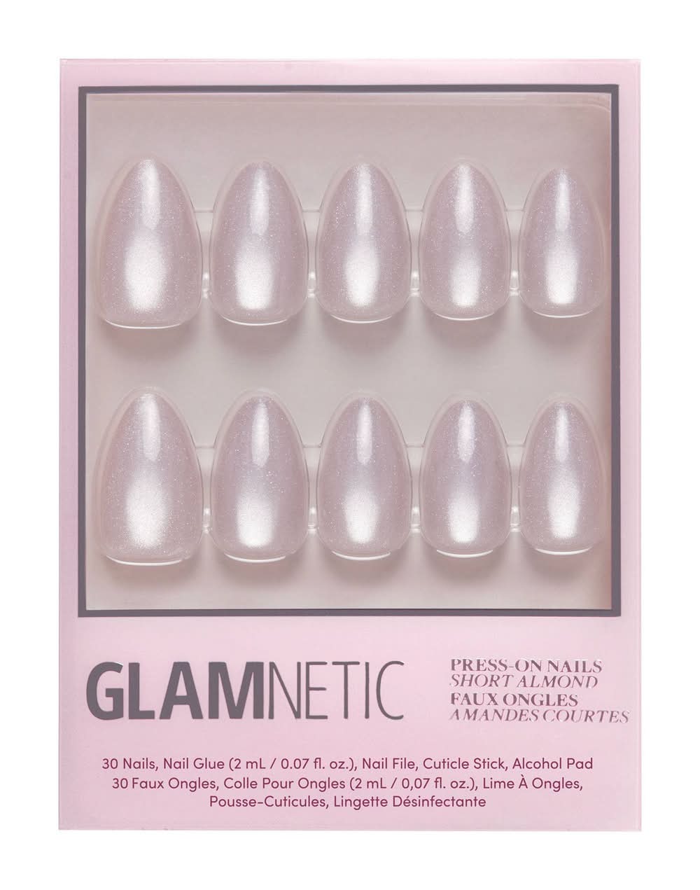 Glamnetic Press on Nails Set, Selenite (31 ct)