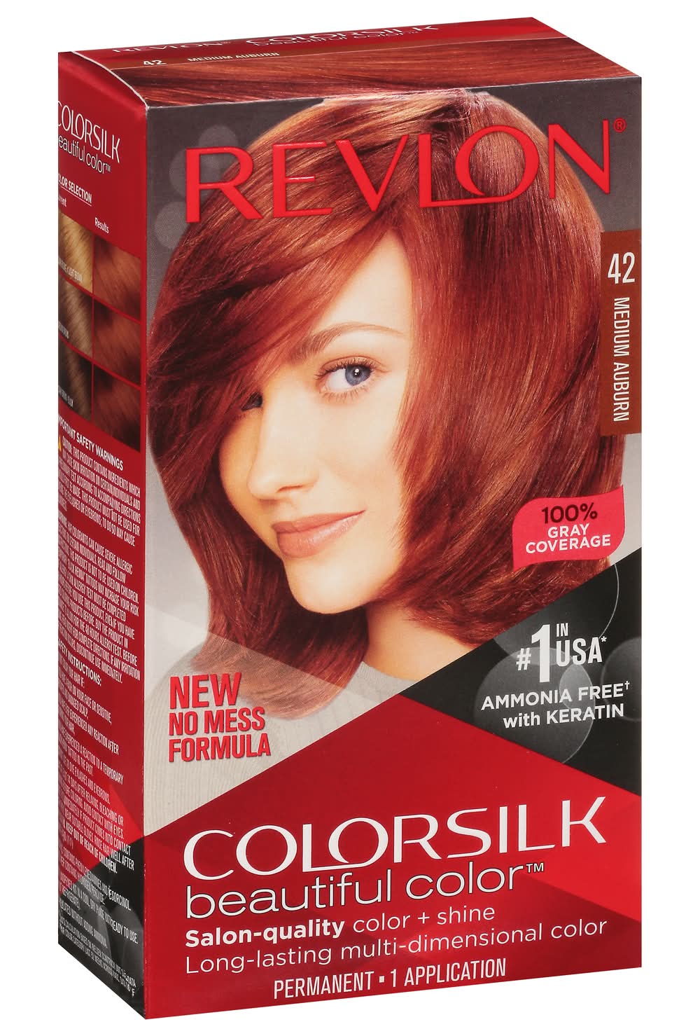 Revlon Colorsilk Beautiful Color Medium Auburn 42 Permanent Hair Color (0.5 oz)