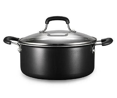 Real Living Non-Stick Rivet Handle Dutch Oven, 5 Qt, Black