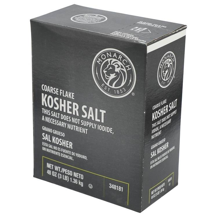 Monarch Kosher Ground Coarse Salt Box (3 lbs)