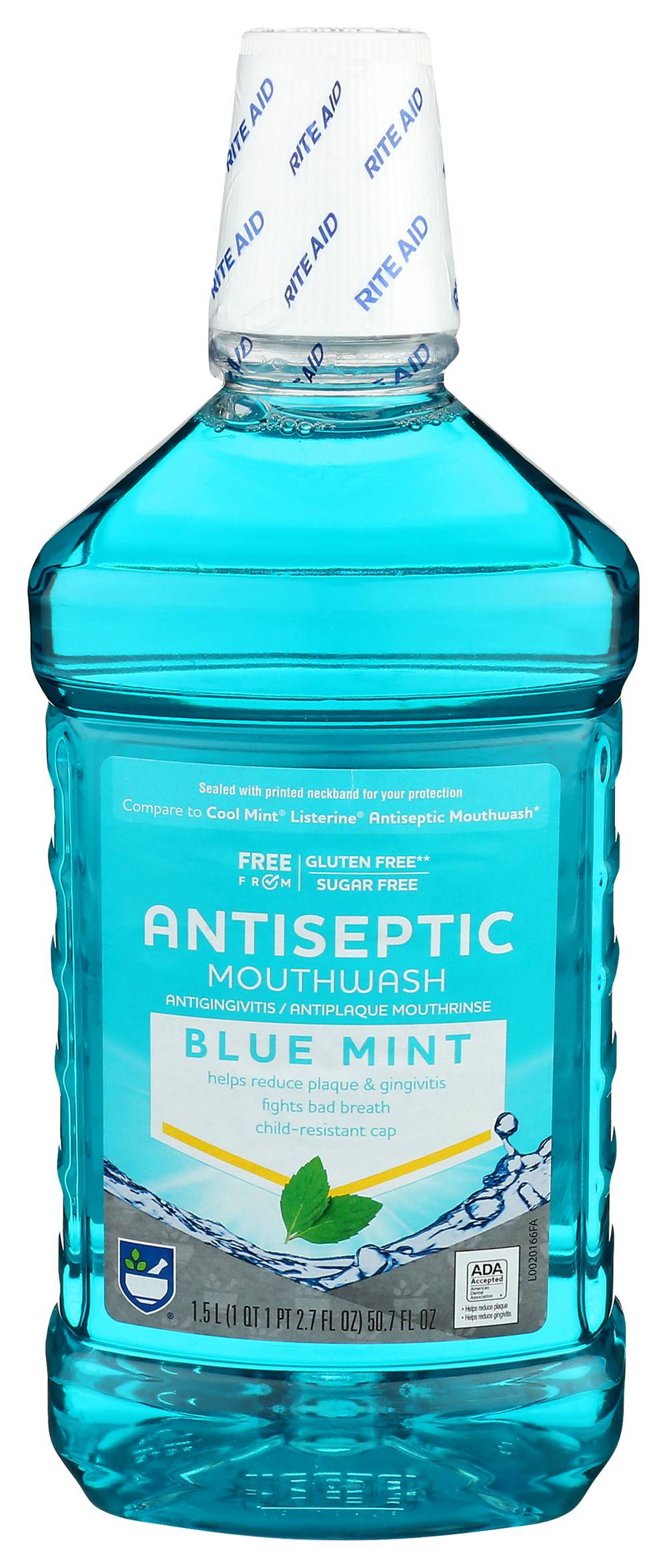 Rite Aid Antiseptic Mouthwash - Blue Mint