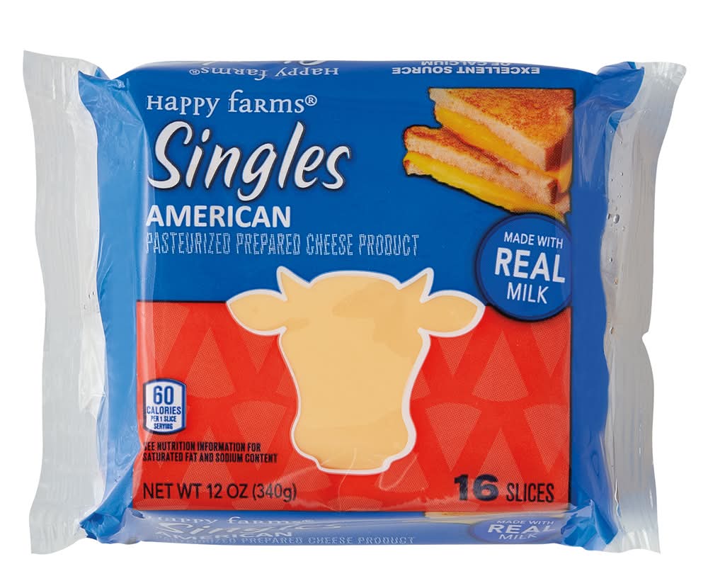 Happy Farms Pasteurized Prepared American Cheese Product (12 oz, 16 ct)