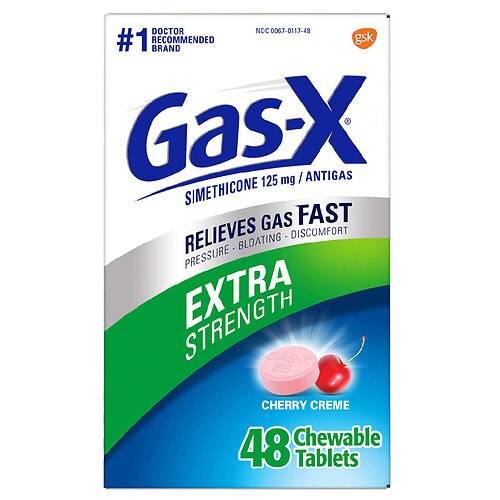 Gas-X Extra Strength Gas Relief Chewable Tablets Cherry - 48.0 ea