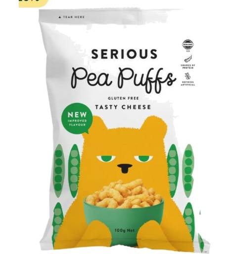 Serious Pea Puffs, Tasty Cheese (100g)