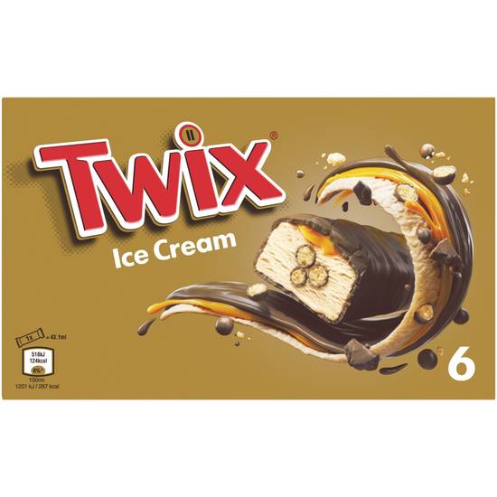 Twix - Glace éclats de biscuit enrobage (chocolat - caramel)