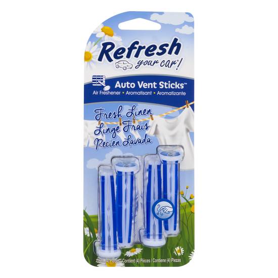 Refresh Your Car Fresh Linen Auto Vent Sticks