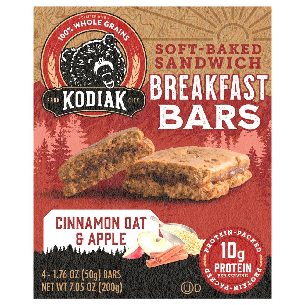 Kodiak Soft Baked Sandwich Breakfast Bar, Cinnamon Oat And Apple (7.05 oz, 4 ct)